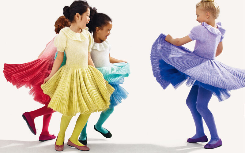Children in Colorful Dresses