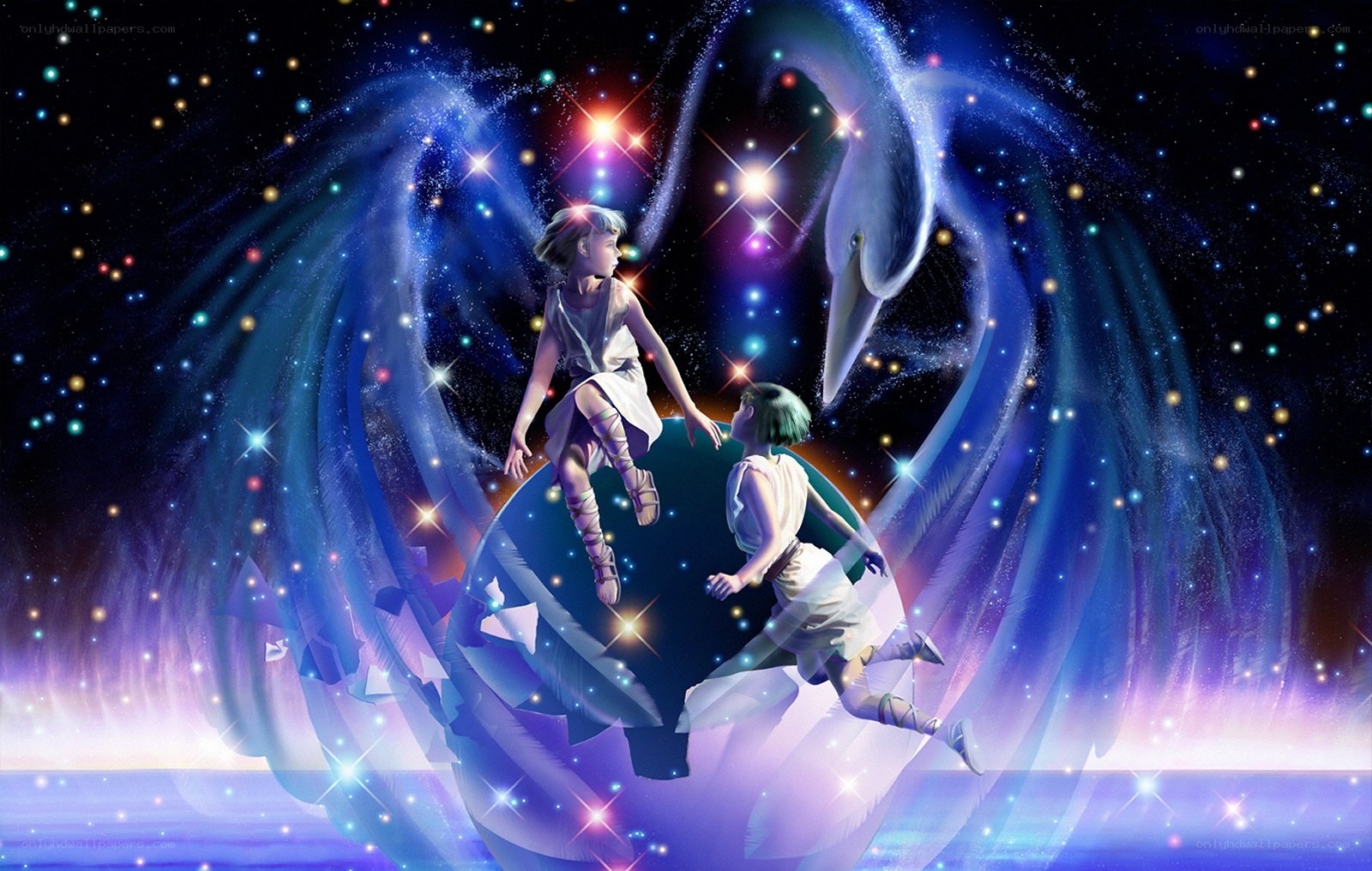 children in cosmic dream
