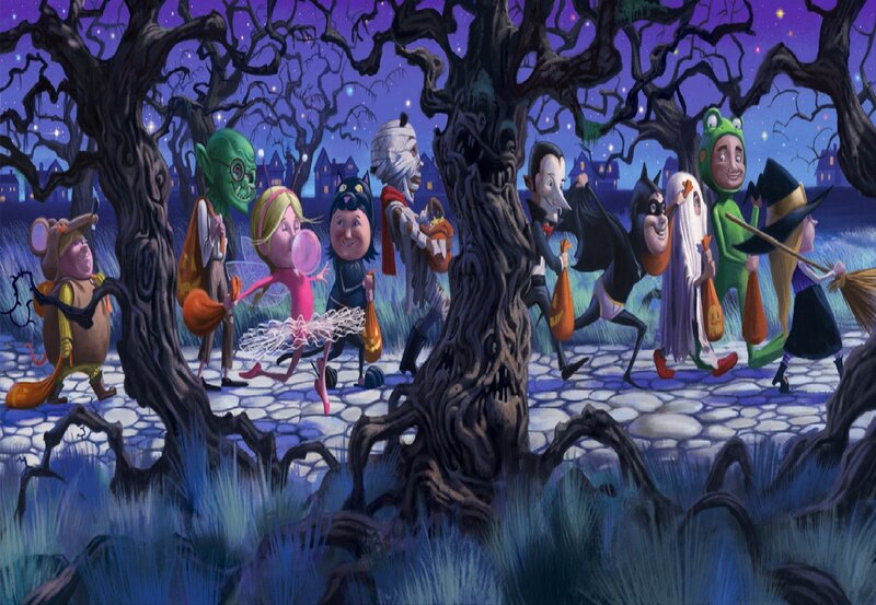 Children in Costumes — Purple