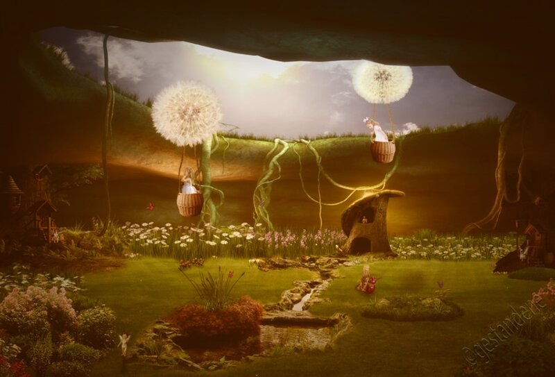 Children in Dandelion Balloons