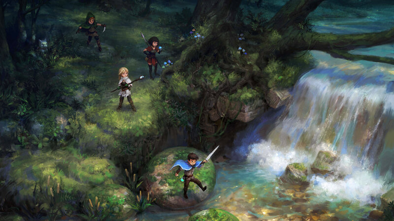 Children in Forest — Green, Adventurous