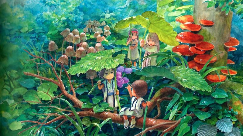 Children in Forest — Green