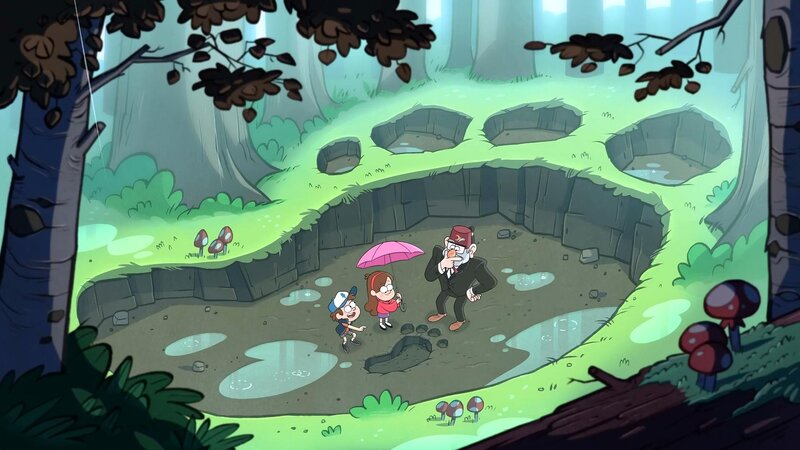 Children in Forest Pit — Green