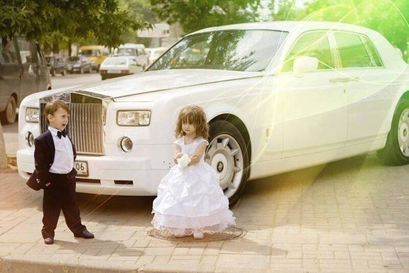 Children in Formal Wear — White