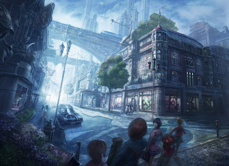 Children in Futuristic City