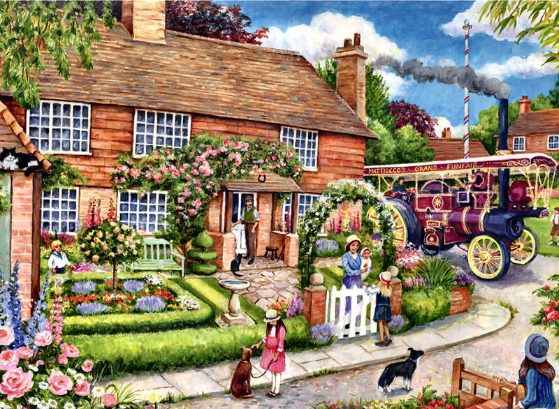Children in Garden — Green, Peaceful, Summer