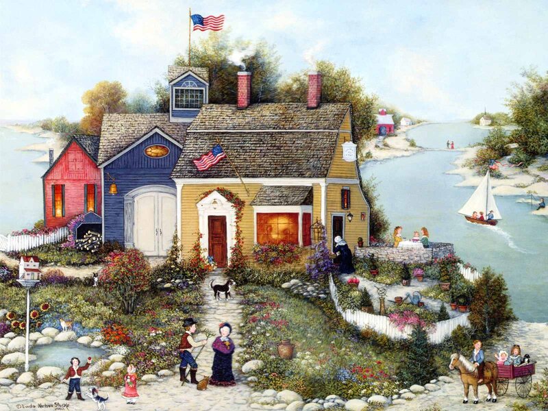 Children in Garden — Yellow