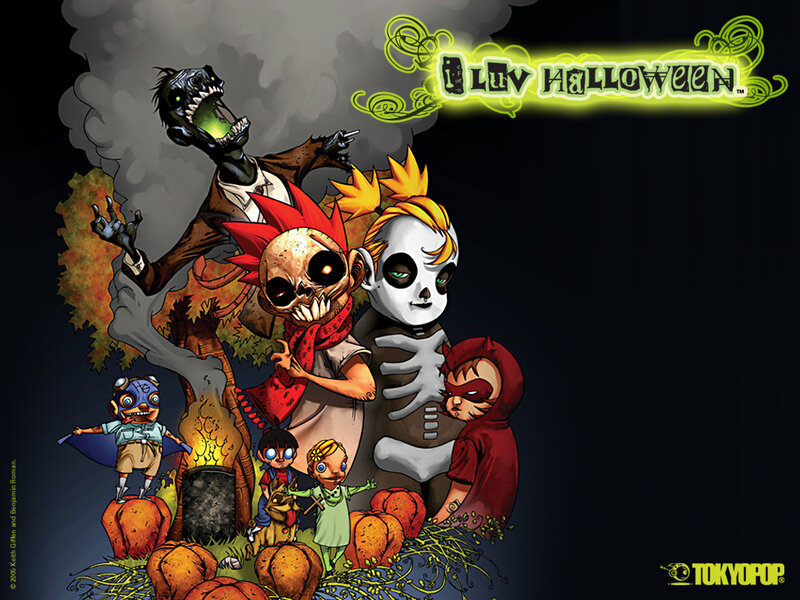 Children in Halloween Costumes — Black