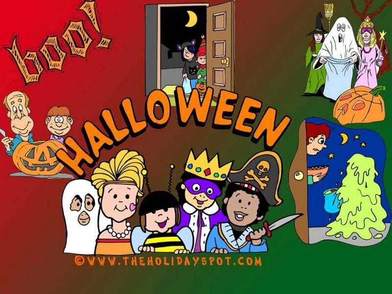 Children in Halloween Costumes — Red