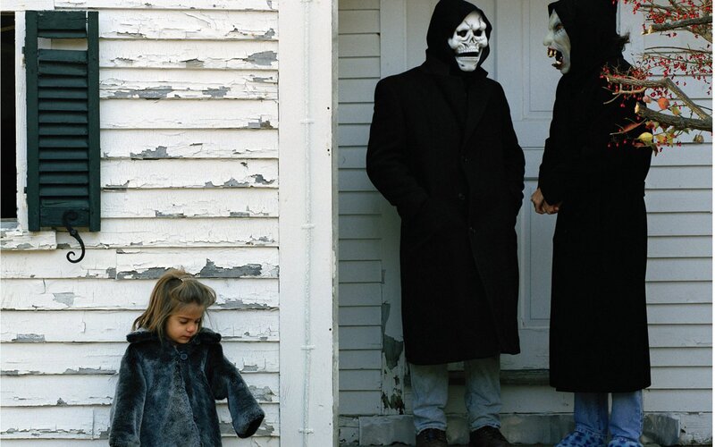 Children in Halloween costumes