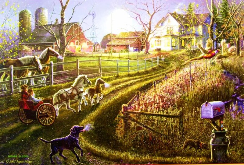 Children in Horse-drawn Carriage