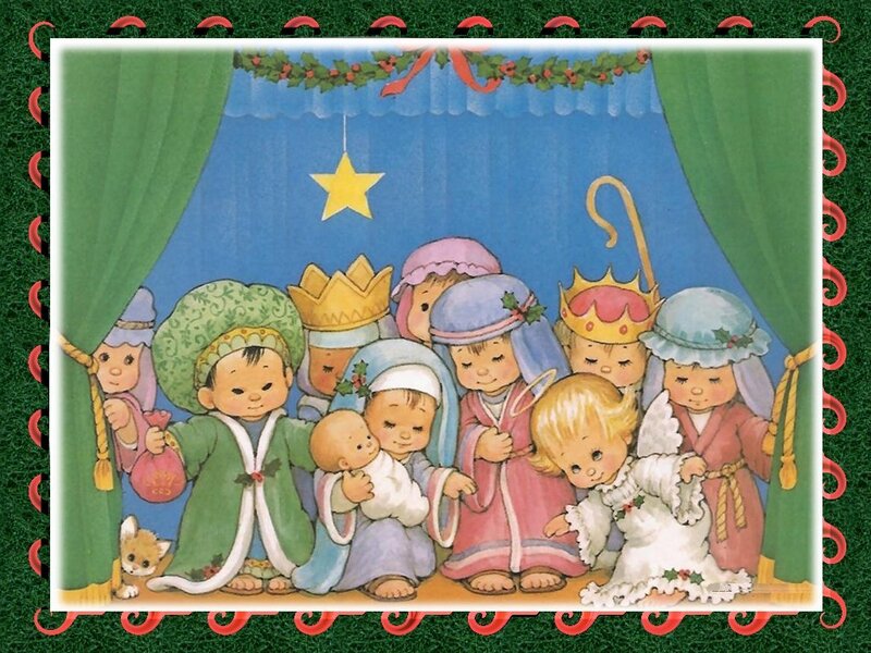 Children in Nativity Scene