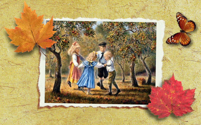 Children in Orchard
