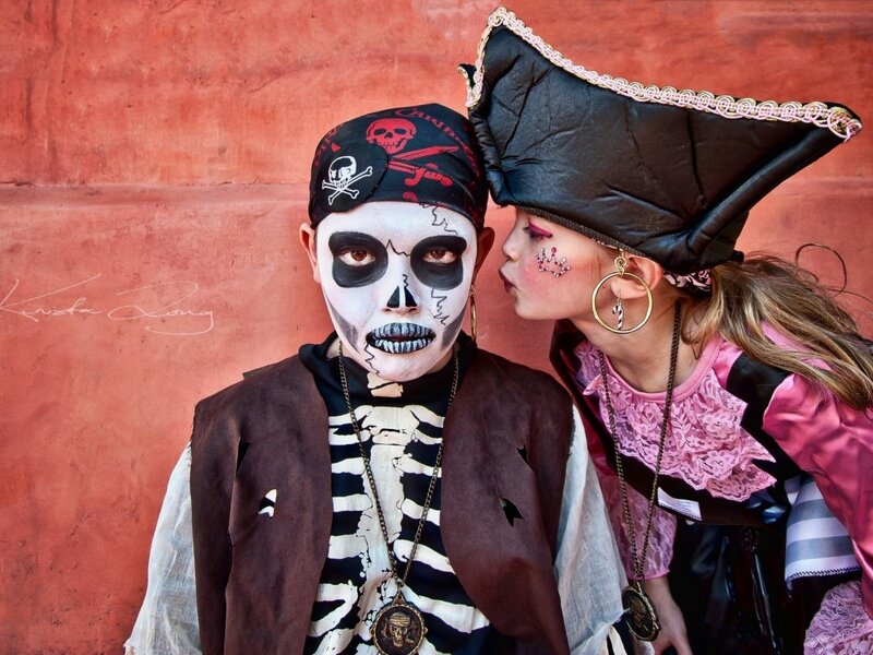 Children in Pirate Costumes — Red