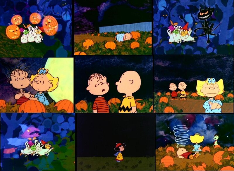 Children in Pumpkin Patch — Blue