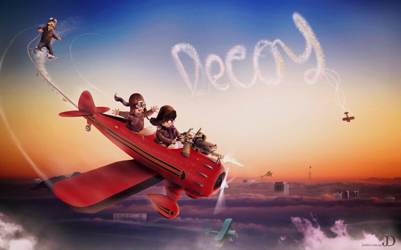 Children in Red Airplane