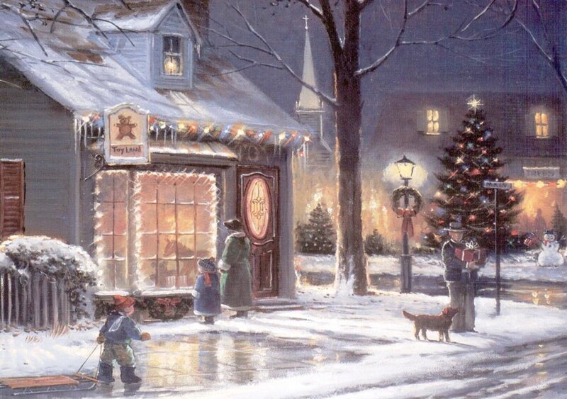 Children in Snow — White, Peaceful