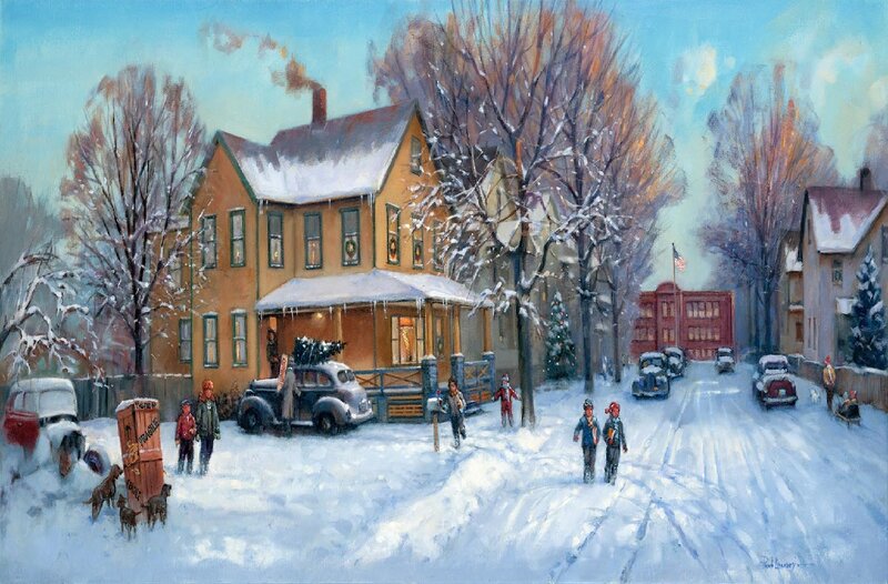 Children in Snow — White, Peaceful, Winter