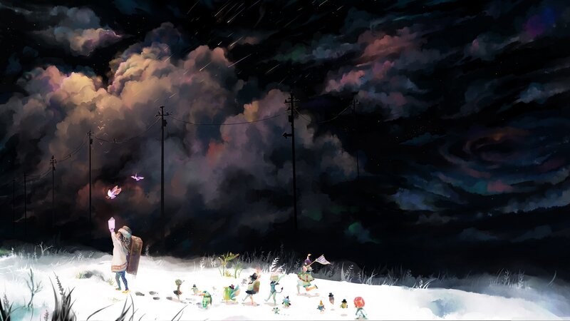 Children in Snowy Field
