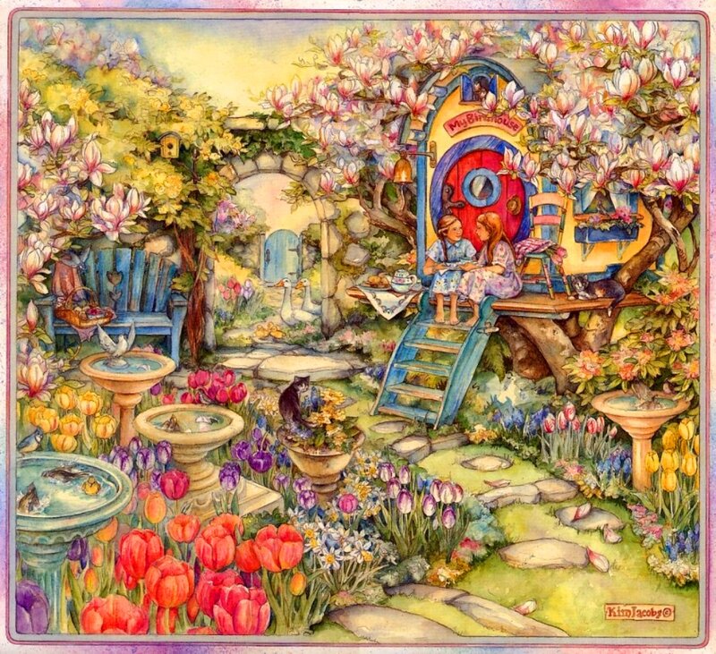 Children in Treehouse Garden