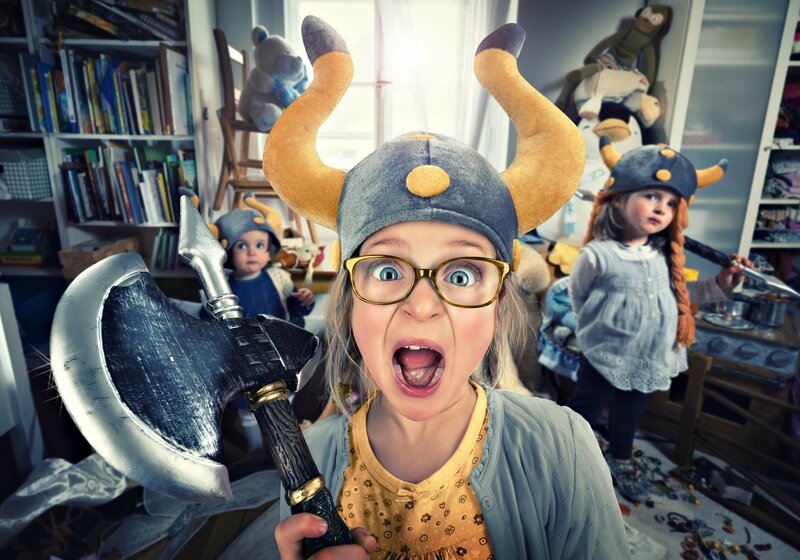 Children in Viking Costumes