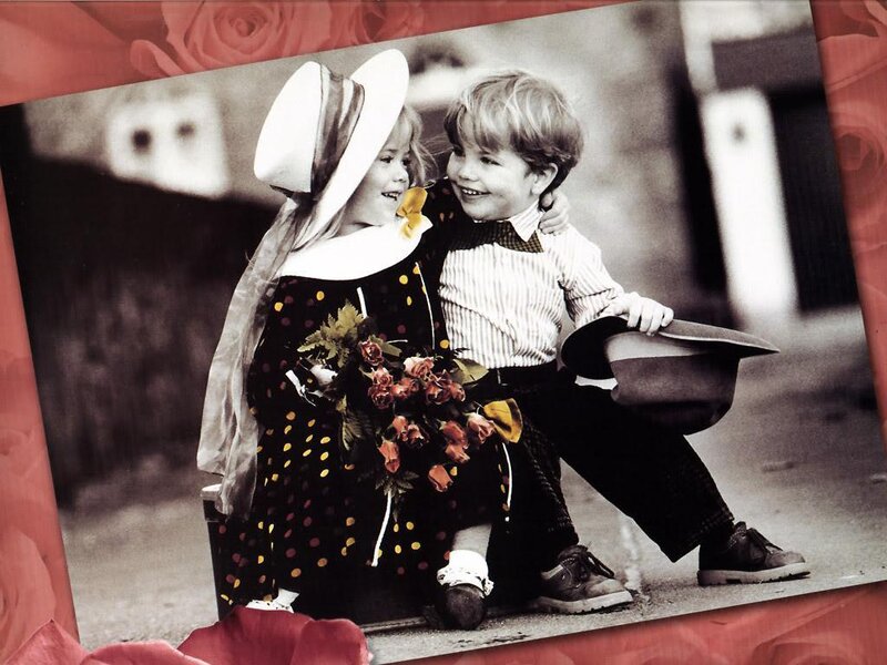 Children in vintage attire