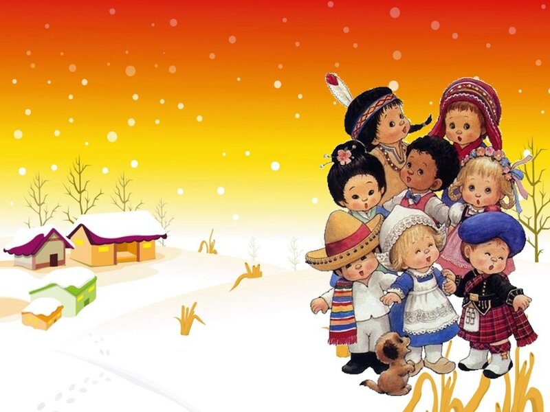 Children in Winter Clothing