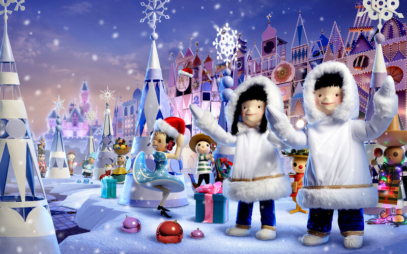 Children in Winter Coats — White, Festive