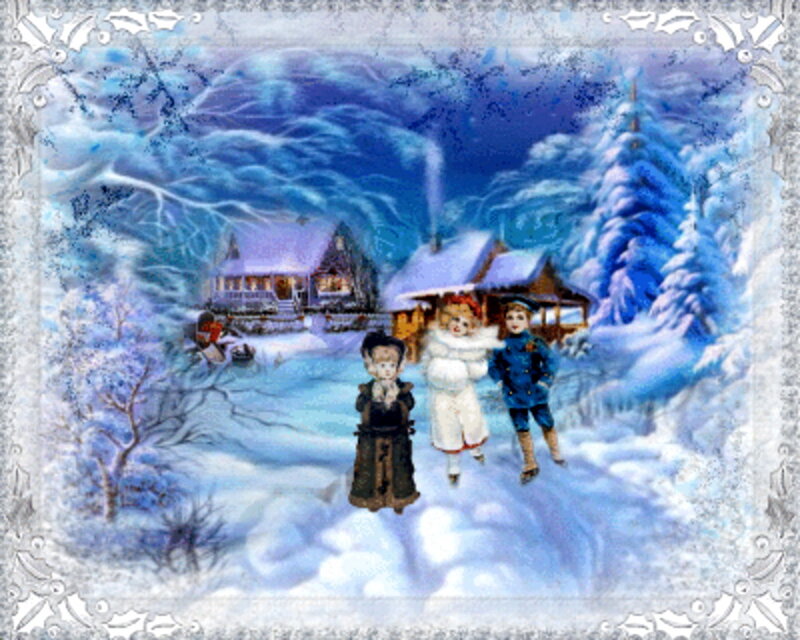 Children in Winter Landscape