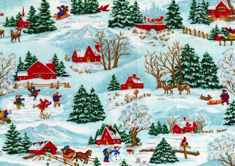 Children in Winter Landscape — White
