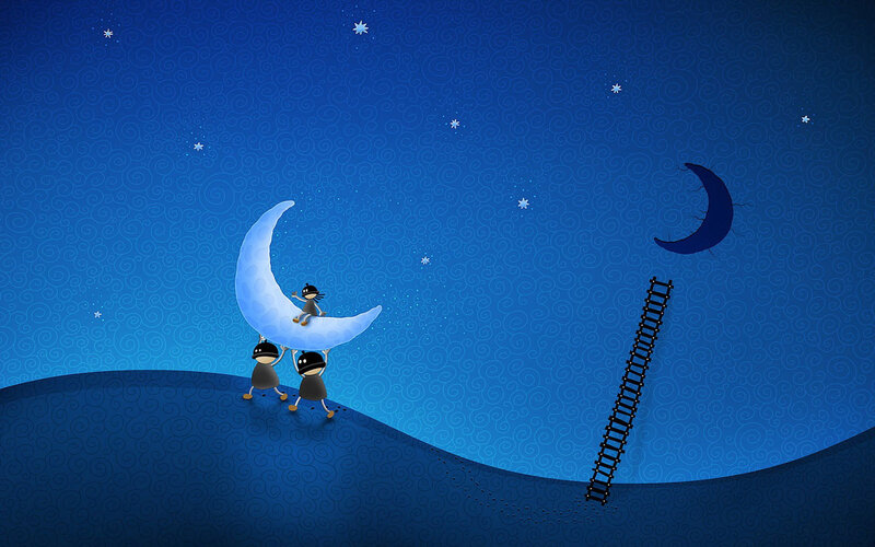 Children Lifting Moon