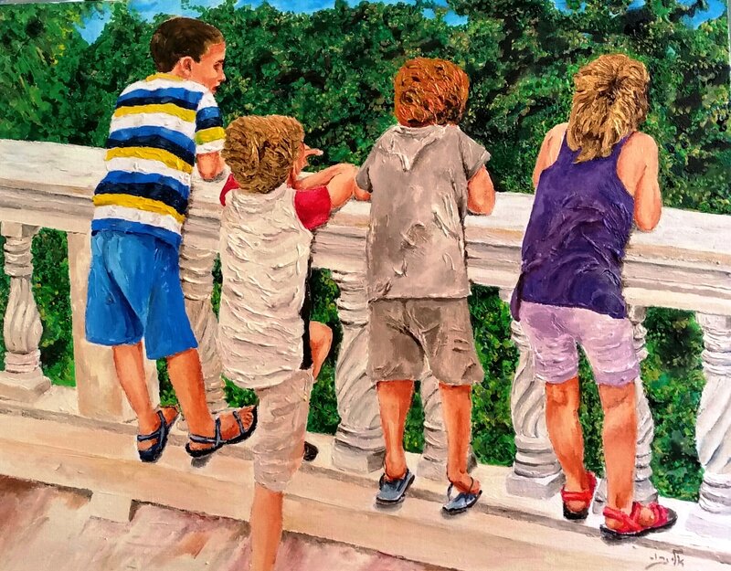 Children on a Balcony