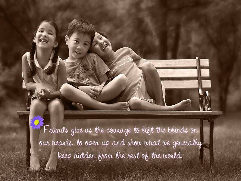 children on a bench