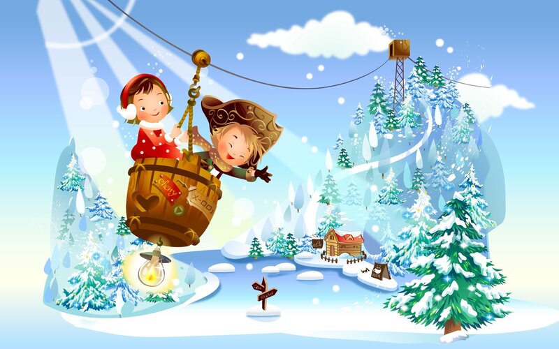 Children on a Cable Car
