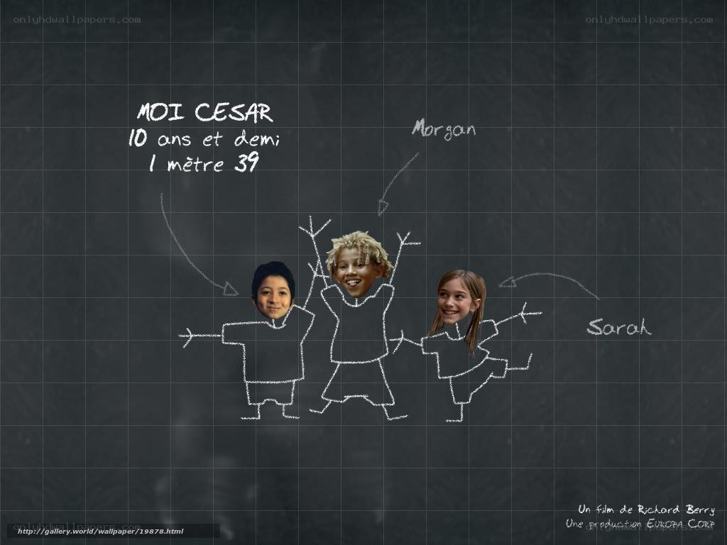 Children on a chalkboard drawing