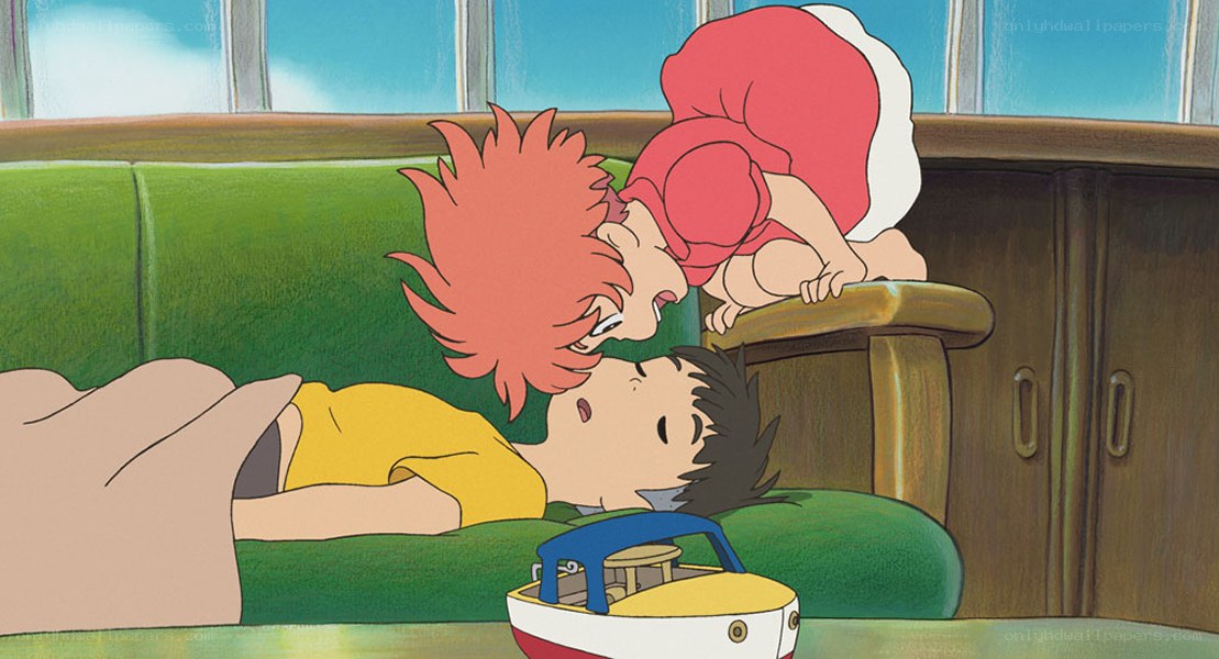 Children on a couch scene