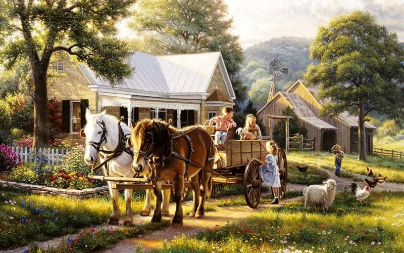 Children on a Farm