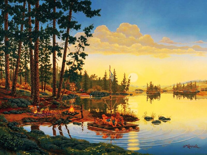 Children on a Raft