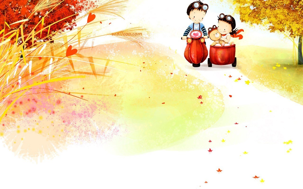 Children on a scooter ride