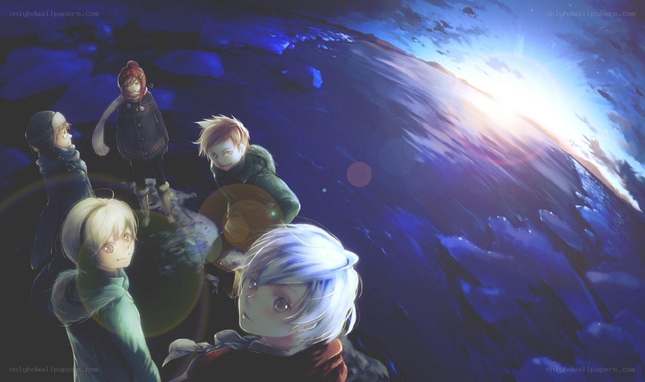 children on a snowy cliff