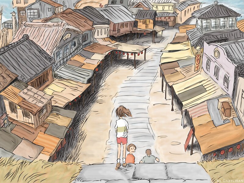 Children on a Village Path