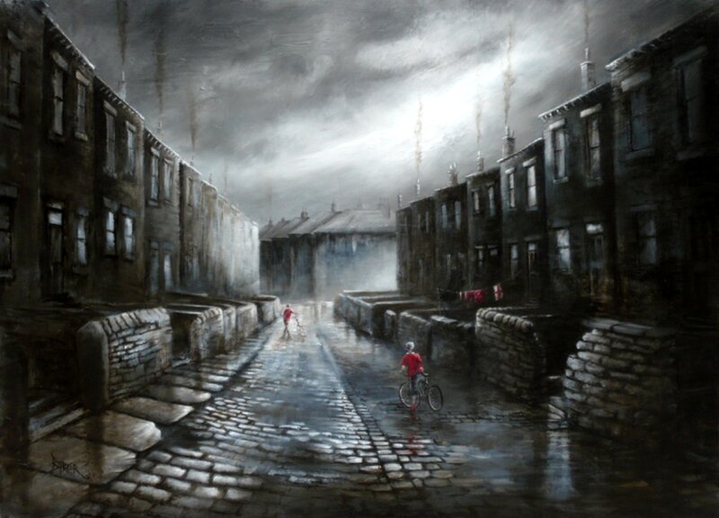 Children on Bicycles — Gray