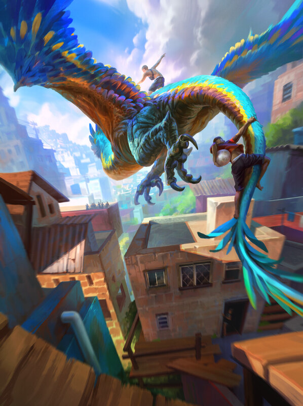 Children on Giant Bird