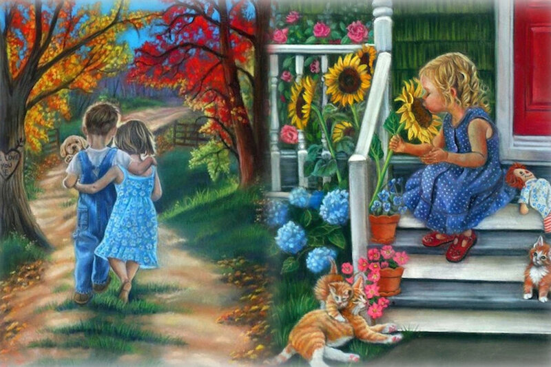 Children on Porch Steps