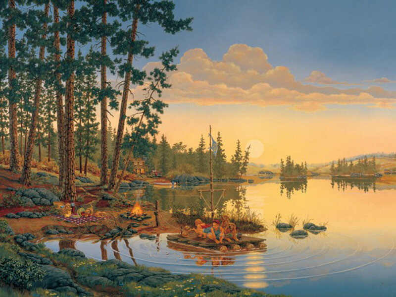 Children on Raft — Blue