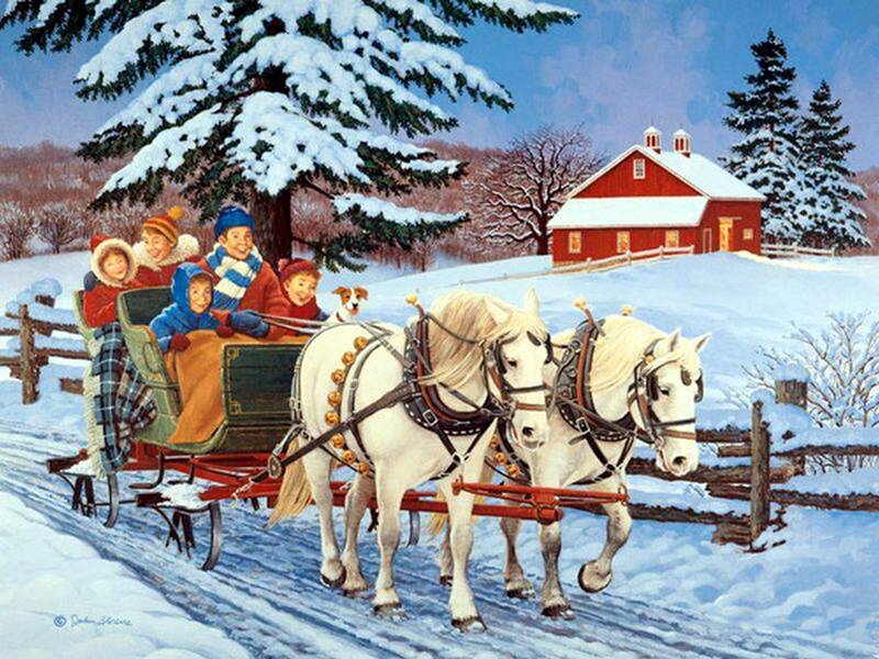 Children on Sleigh Ride