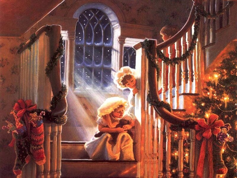 Children on Staircase