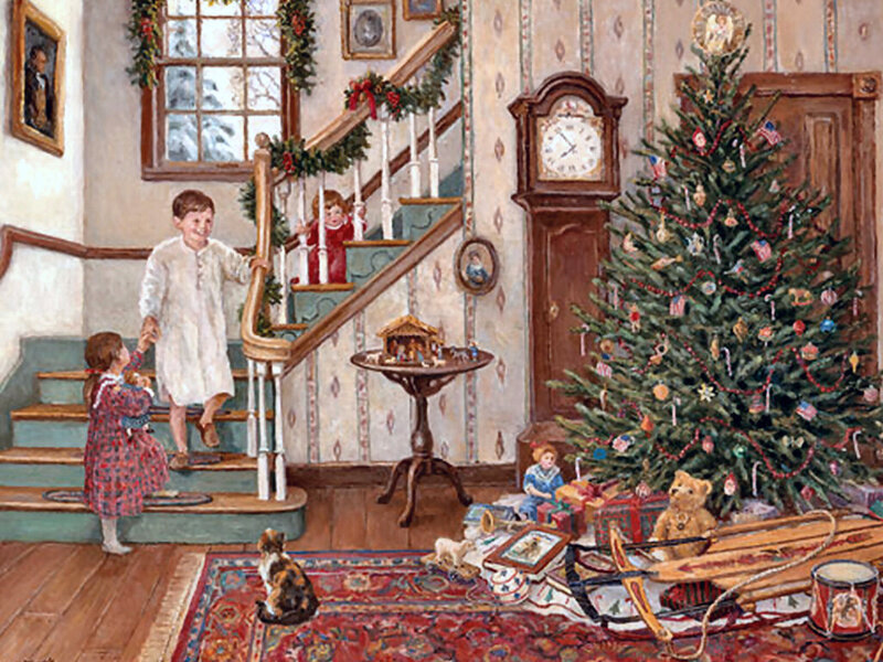Children on Stairs