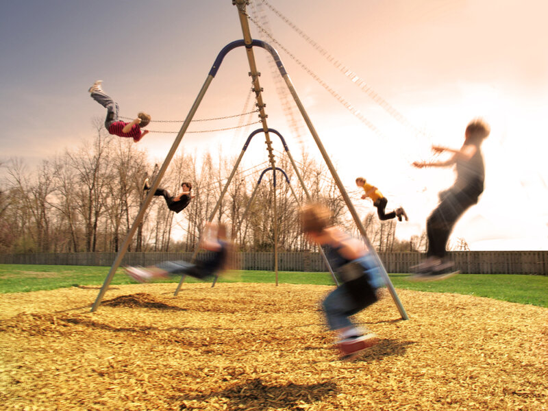 Children on Swings