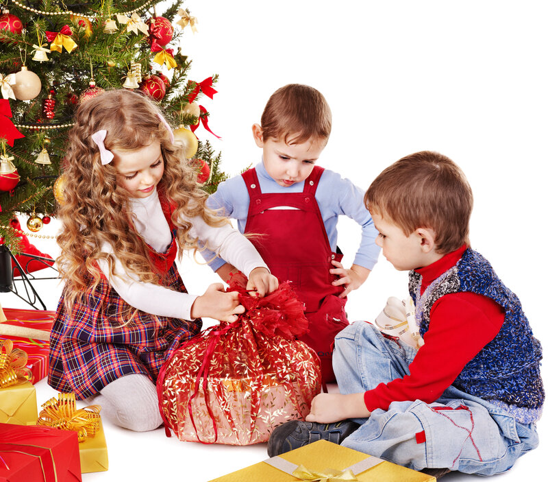 Children Opening Gifts